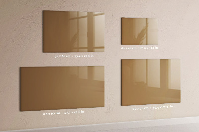Pizarra magnética de cristal color beige oscuro