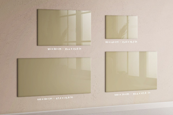 Pizarra magnética de cristal Color beige