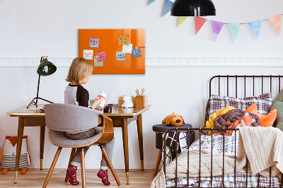 Pizarra magnética color naranja