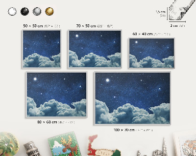 Pizarra para imanes de viajes en color plata Noche cósmica