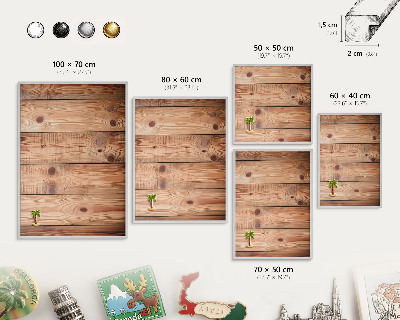 Pizarra magnética para souvenirs de viajes con marco plateado Tablas de madera