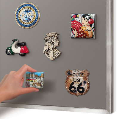 Pizarra magnética para souvenirs de viajes con marco plateado Gris oscuro