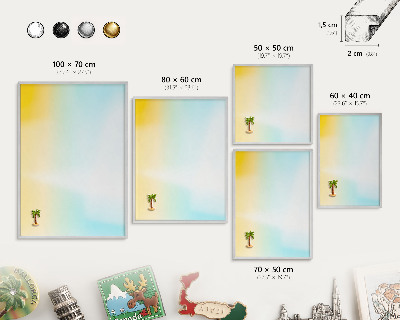 Pizarra para imanes de viajes en color plata Relajación en tonos pastel