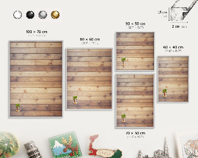 Pizarra para imanes de viajes en color plata Tablas de madera