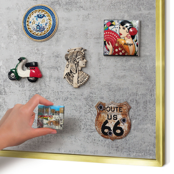 Pizarra magnética de pared en color oro Superficie gris