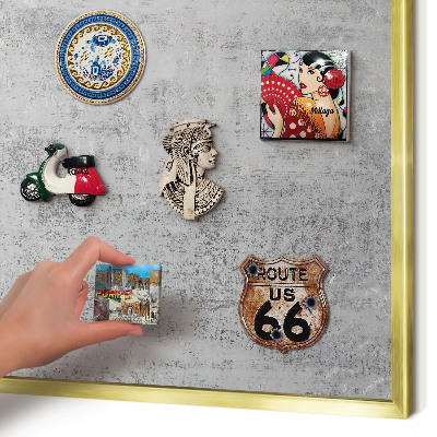 Pizarra magnética de pared en color oro Superficie gris
