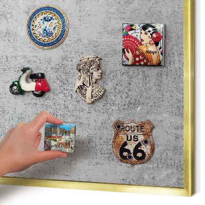 Pizarra magnética de pared en color oro Superficie gris