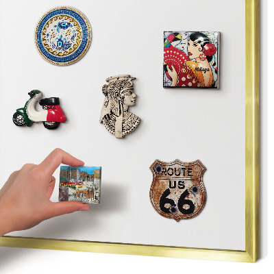 Pizarra magnética de pared en color oro Blanco puro
