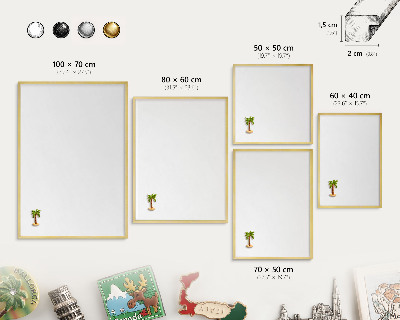Pizarra magnética de pared en color oro Blanco puro