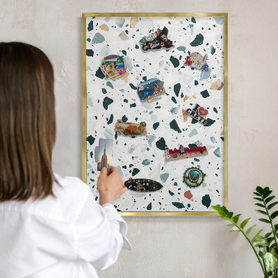 Pizarra magnética de pared en color oro Patrones dinámicos