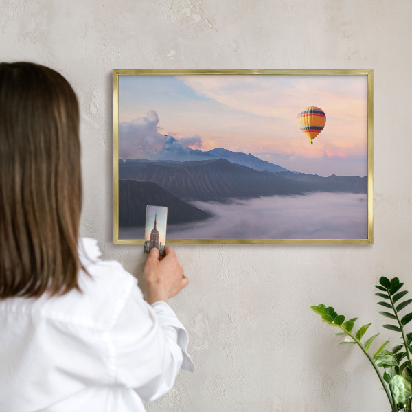 Pizarra magnética de pared en color oro Viaje por el cielo