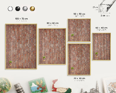 Pizarra magnética de pared en color oro Muro de ladrillo