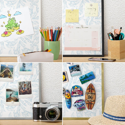 Tablero para imanes decorativo con marco dorado Tema claro