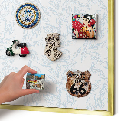 Tablero para imanes decorativo con marco dorado Tema claro