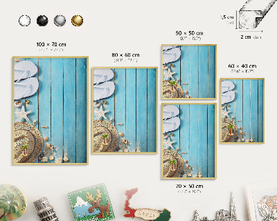 Pizarra magnética de pared en color oro Ambiente vacacional