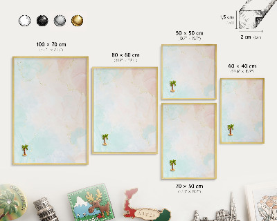 Pizarra magnética de pared en color oro Elegancia en tonos pastel