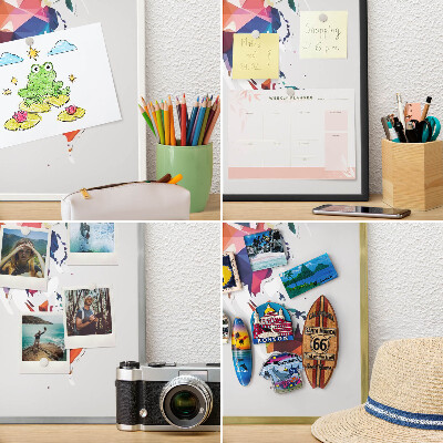 Tablero para imanes decorativo con marco dorado Mapa del mundo