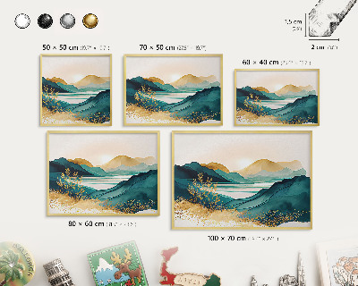 Pizarra magnética de pared en color oro Una vista tranquila