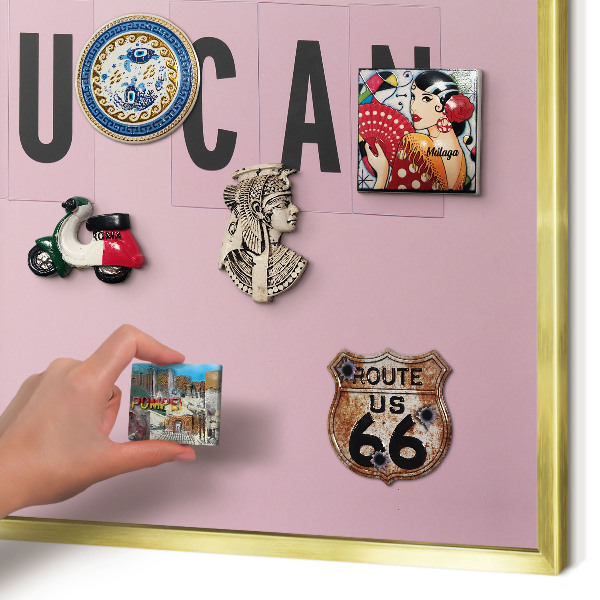 Pizarra magnética de pared en color oro Motivación cada día