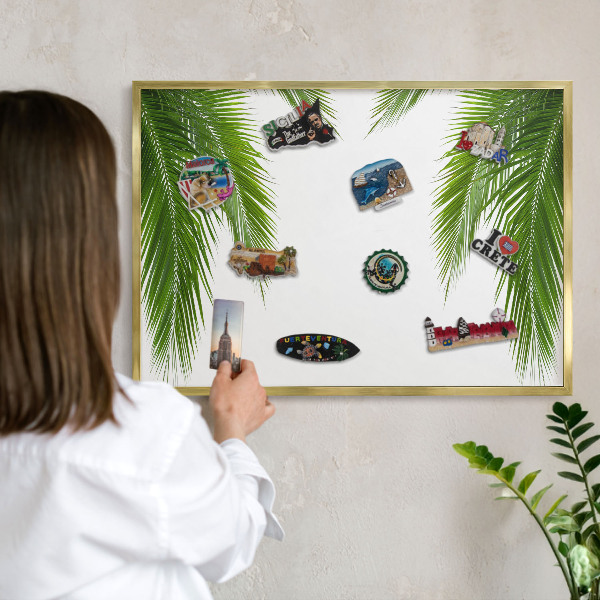 Pizarra magnética de pared en color oro Naturaleza exótica