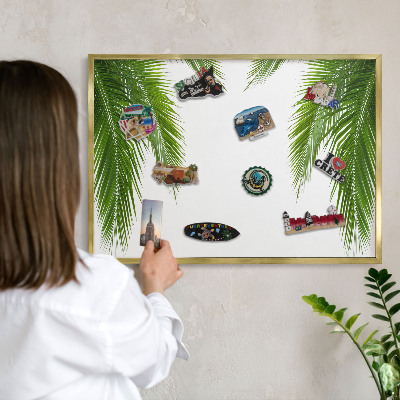 Pizarra magnética de pared en color oro Naturaleza exótica