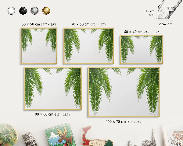 Pizarra magnética de pared en color oro Naturaleza exótica