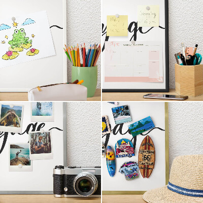 Tablero para imanes decorativo con marco dorado Buen viaje