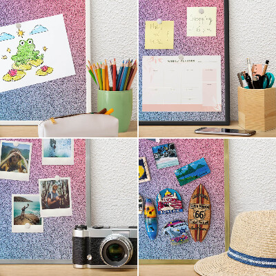 Tablero para imanes decorativo con marco dorado Degradado colorido