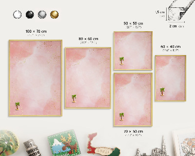 Pizarra magnética de pared en color oro Elegancia sutil