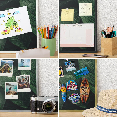 Tablero para imanes decorativo con marco dorado El verdor de la naturaleza
