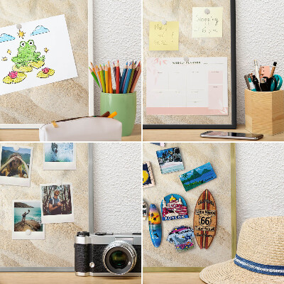 Tablero para imanes decorativo con marco dorado Patrón tropical