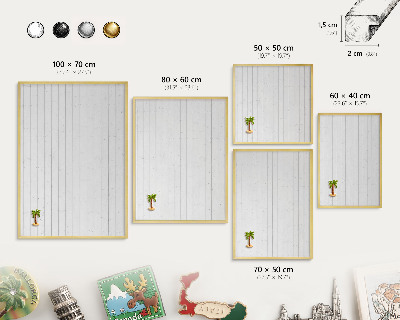 Pizarra magnética de pared en color oro Pizarras blancas