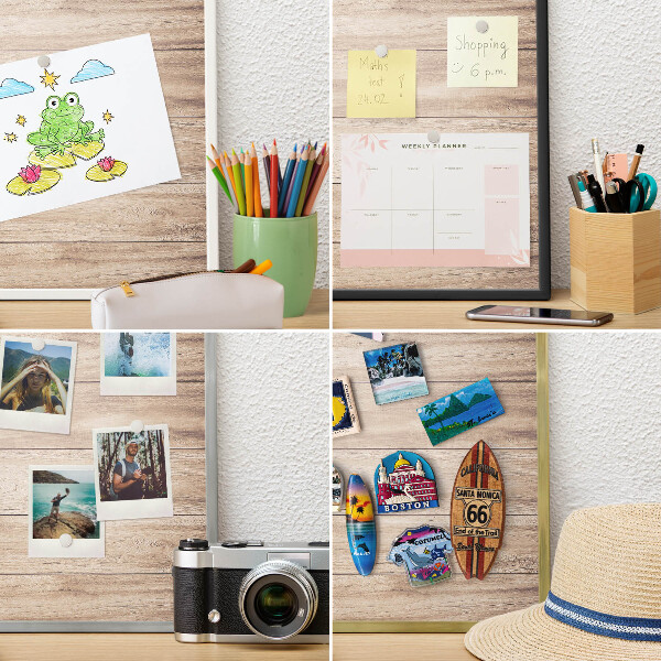 Tablero para imanes decorativo con marco dorado Tablas de madera