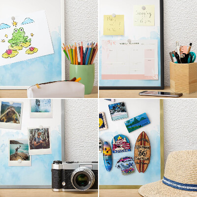 Tablero para imanes decorativo con marco dorado Paisaje relajante