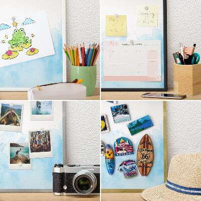 Tablero para imanes decorativo con marco dorado Paisaje relajante