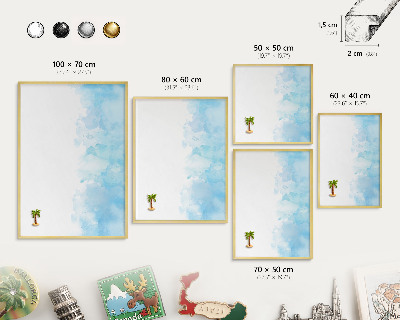 Tablero para imanes decorativo con marco dorado Paisaje relajante