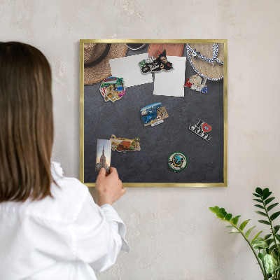 Tablero para imanes decorativo con marco dorado Ambiente vacacional
