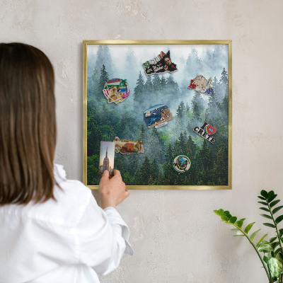 Pizarra magnética de pared en color oro Bosque misterioso