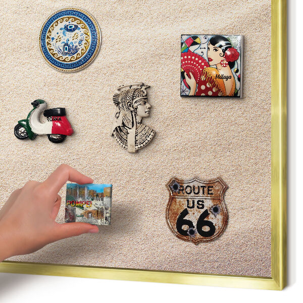 Pizarra magnética de pared en color oro Relajación veraniega