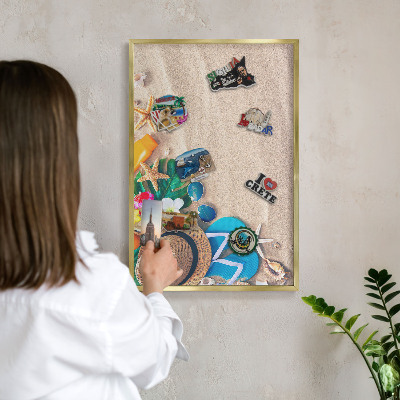 Pizarra magnética de pared en color oro Relajación veraniega