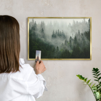 Pizarra magnética de pared en color oro Magia del bosque