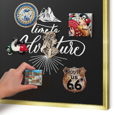 Tablero para imanes decorativo con marco dorado Hora de aventuras