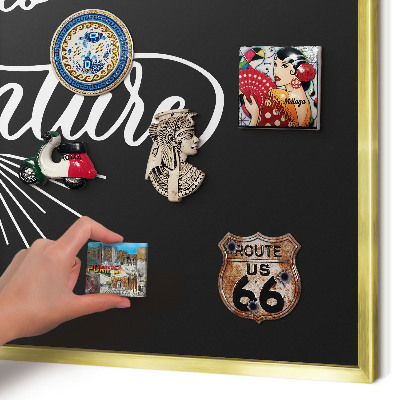 Tablero para imanes decorativo con marco dorado Hora de aventuras