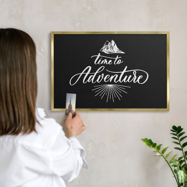 Tablero para imanes decorativo con marco dorado Hora de aventuras