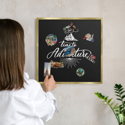 Tablero para imanes decorativo con marco dorado Hora de aventuras