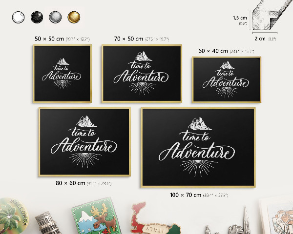 Tablero para imanes decorativo con marco dorado Hora de aventuras