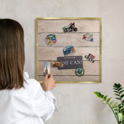 Pizarra magnética de pared en color oro Motivación cada día