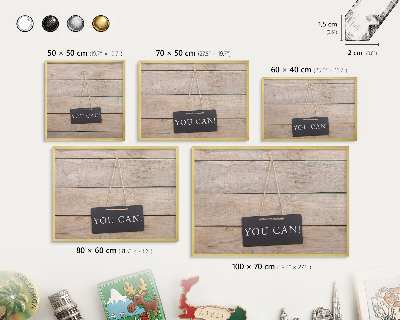 Pizarra magnética de pared en color oro Motivación cada día
