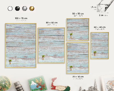 Pizarra magnética de pared en color oro Tablas rústicas