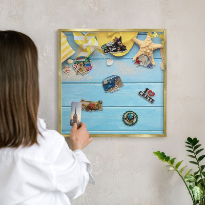 Pizarra magnética de pared en color oro Ambiente playero